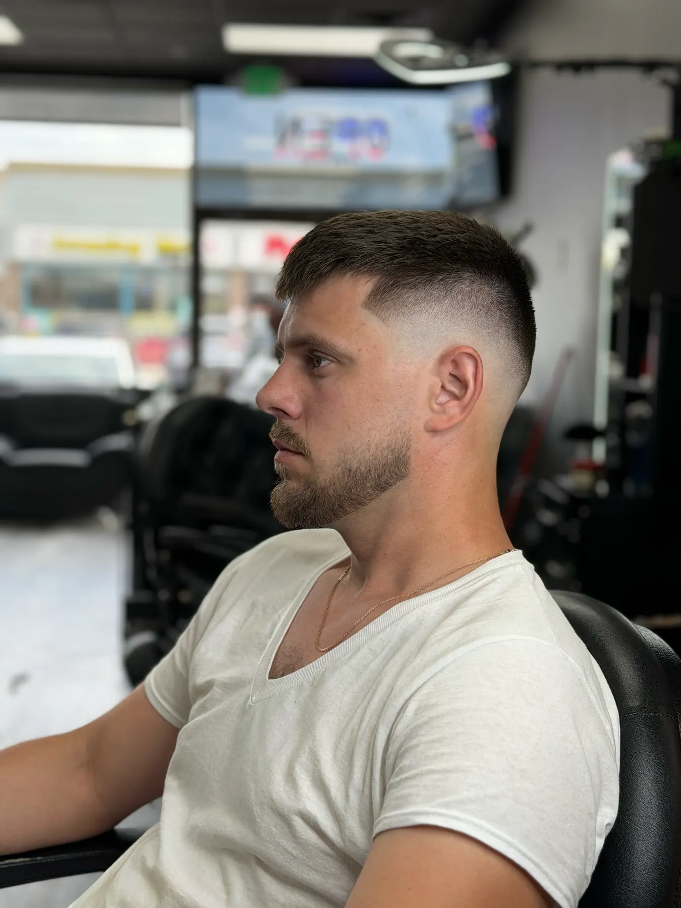Barber work at Fresh Cut Salon